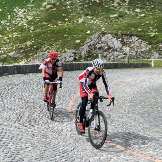 Pedro und Ralf beim Aufstieg zum Gotthard